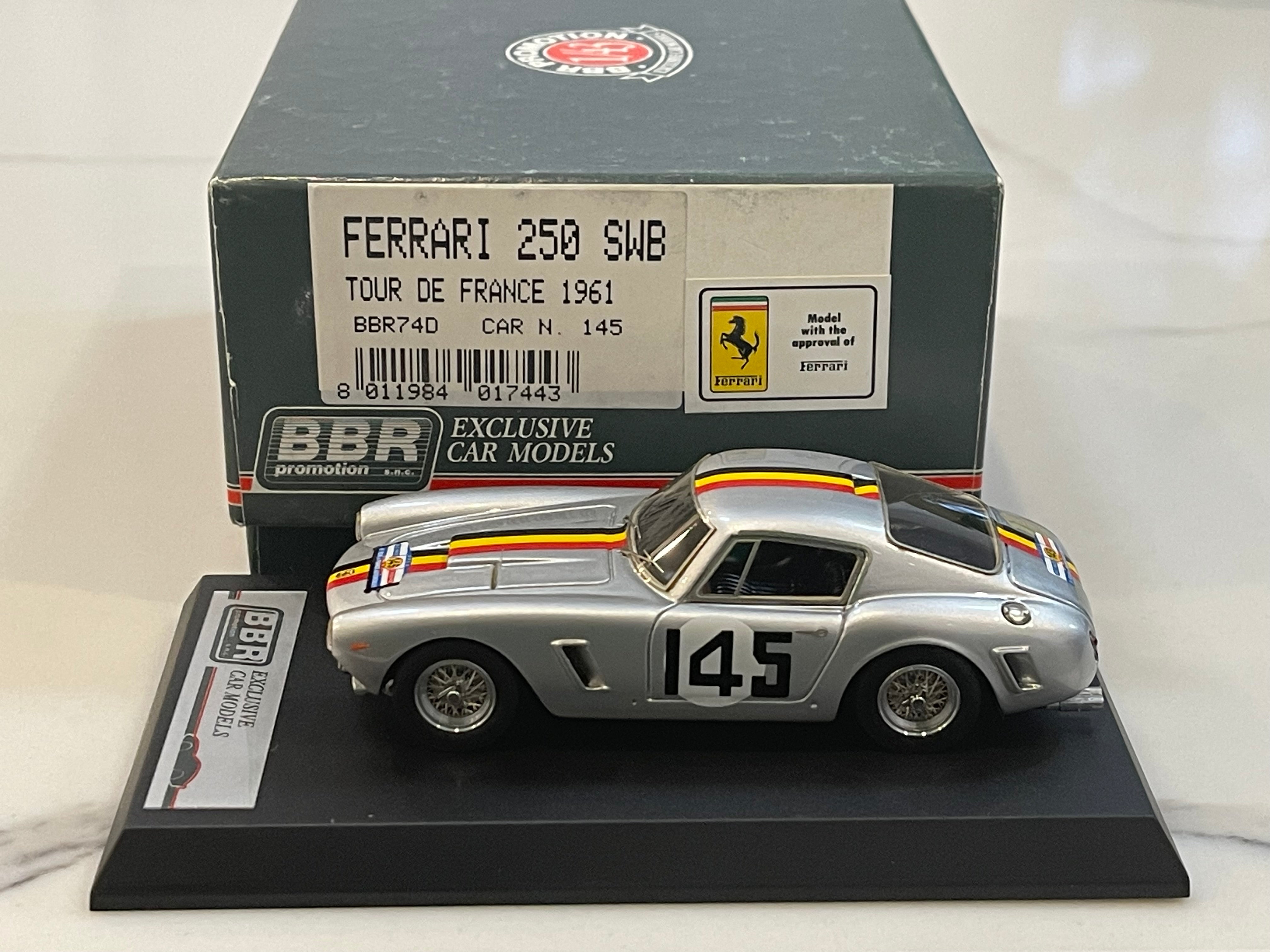 BBR 1/43 Ferrari 250 SWB Tour de France 1961 Silver No. 145 BBR74D