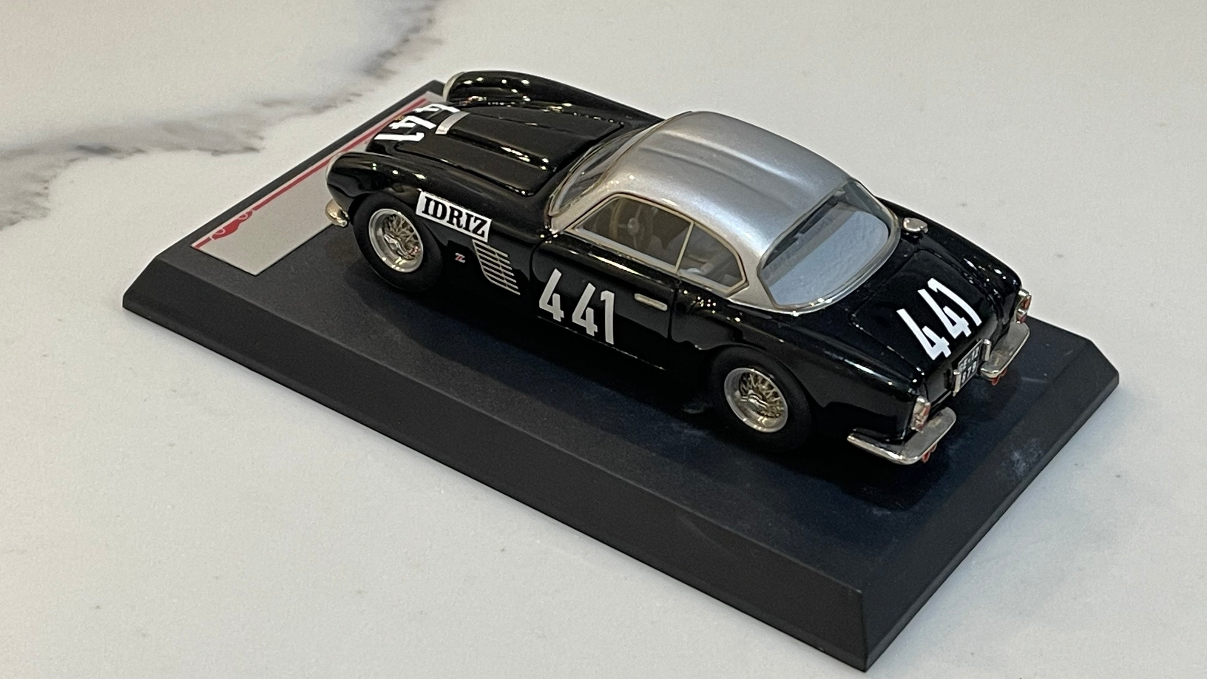 BBR 1/43 Ferrari 250 GT Zagato Mille Miglia 1957 Black/Silver No. 441 BBR80D