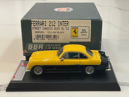 BBR 1/43 Ferrari 212 Inter Coupe 0191EL 1952 Yellow/Black BBR85A