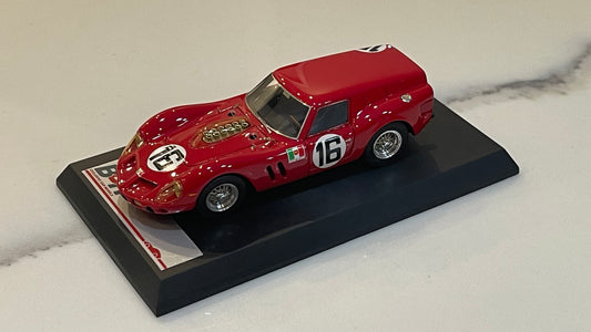 BBR 1/43 Ferrari 250 Breadvan 24H Le Mans 1962 Red No. 16 BBR86A