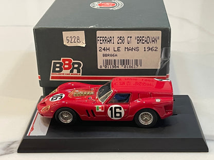 BBR 1/43 Ferrari 250 Breadvan 24H Le Mans 1962 Red No. 16 BBR86A