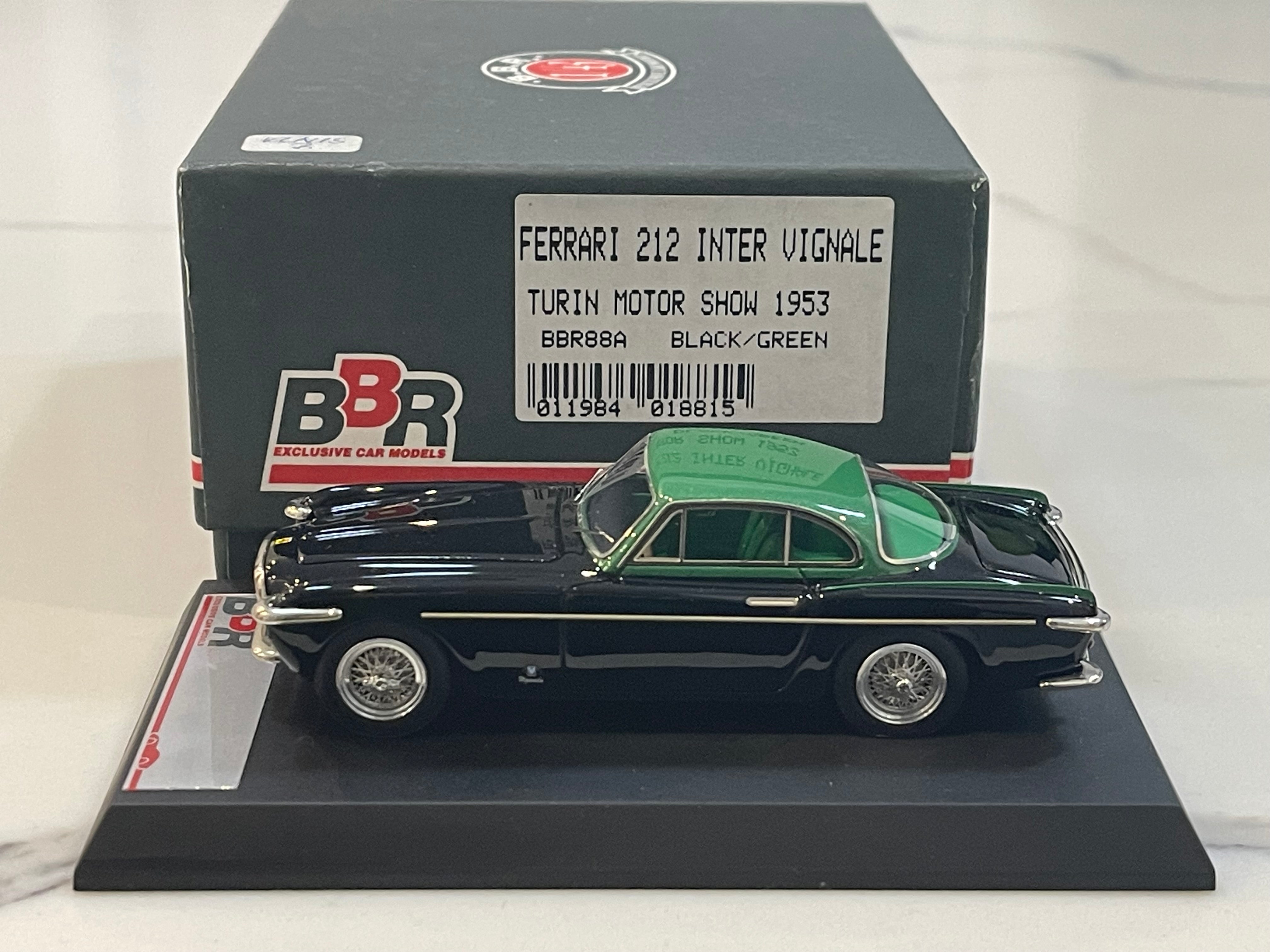 BBR 1/43 Ferrari 212 Inter Vignale Turin Motor Show 1953 Black/Green BBR88A