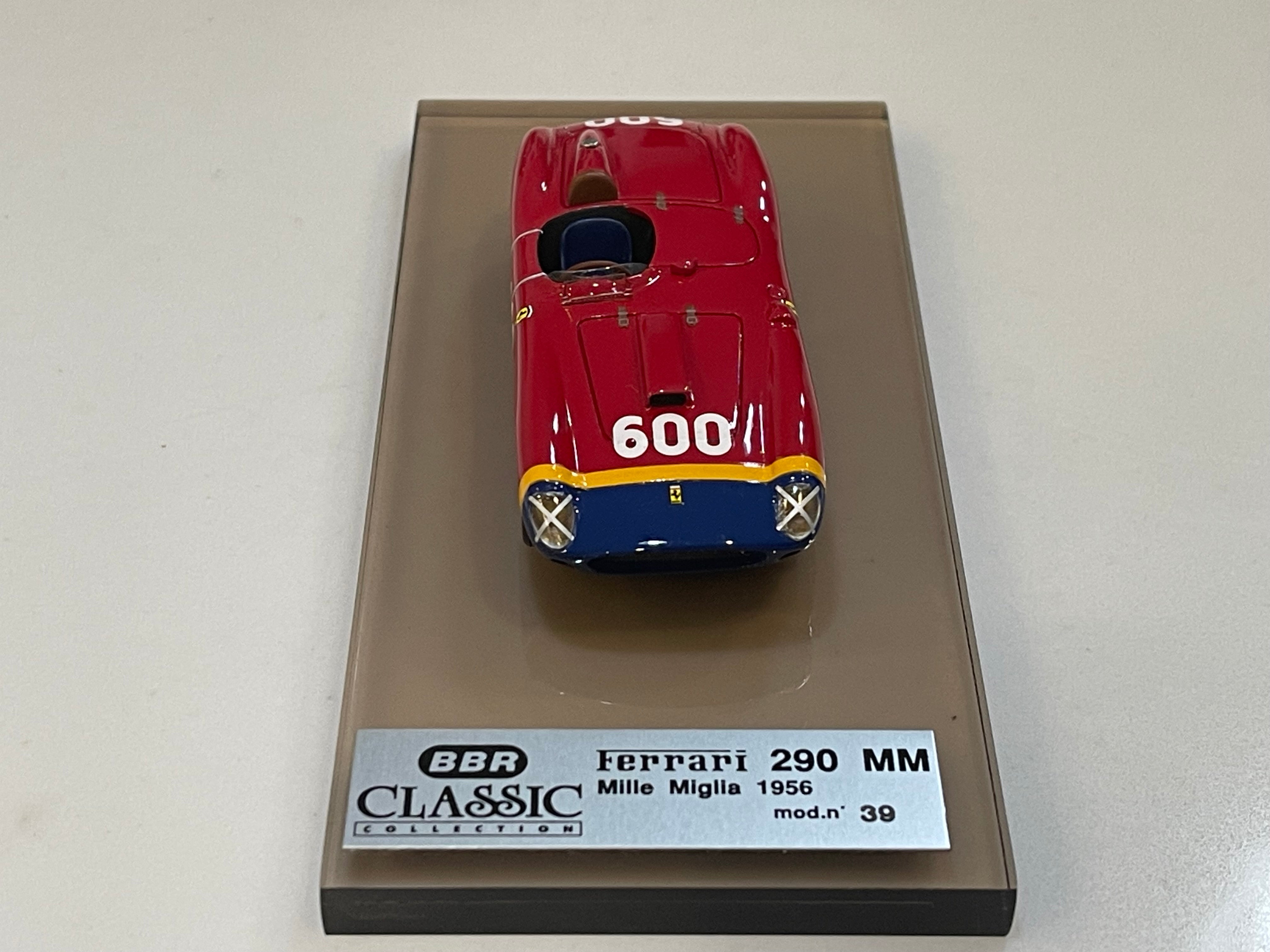 BBR 1/43 Ferrari 290 MM Spyder Scaglietti RHD 0626MM Mille Miglia 1956 Red No. 600 BC02