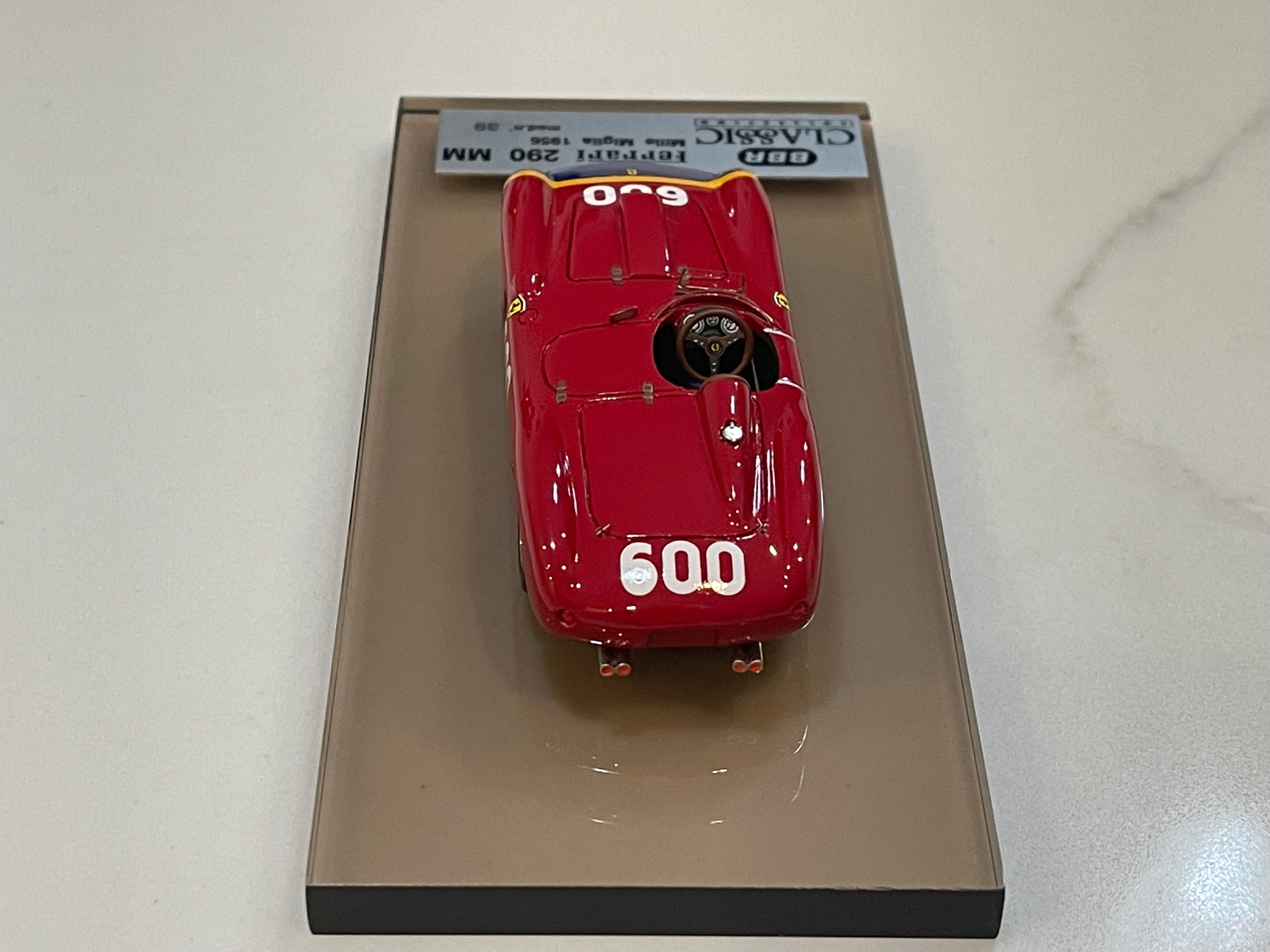 BBR 1/43 Ferrari 290 MM Spyder Scaglietti RHD 0626MM Mille Miglia 1956 Red No. 600 BC02