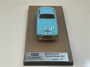 BBR 1/43 Ferrari 212 Export Coupe Vignale RHD 0096E Tour de France 1951 Light Blue No. 208 BC05