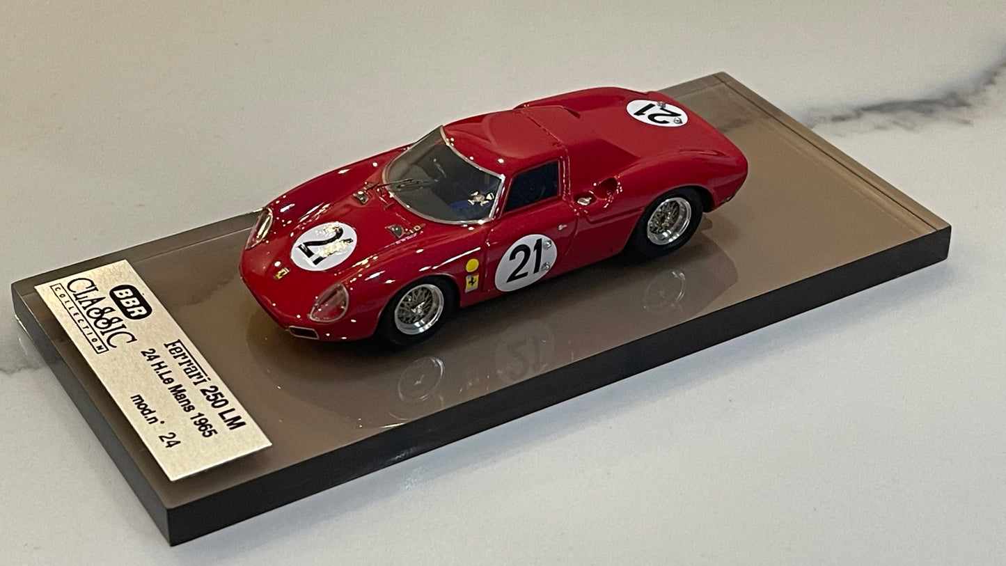 BBR 1/43 Ferrari 250 LM 24 Hours Le Mans 1965 Red No. 21 BC08