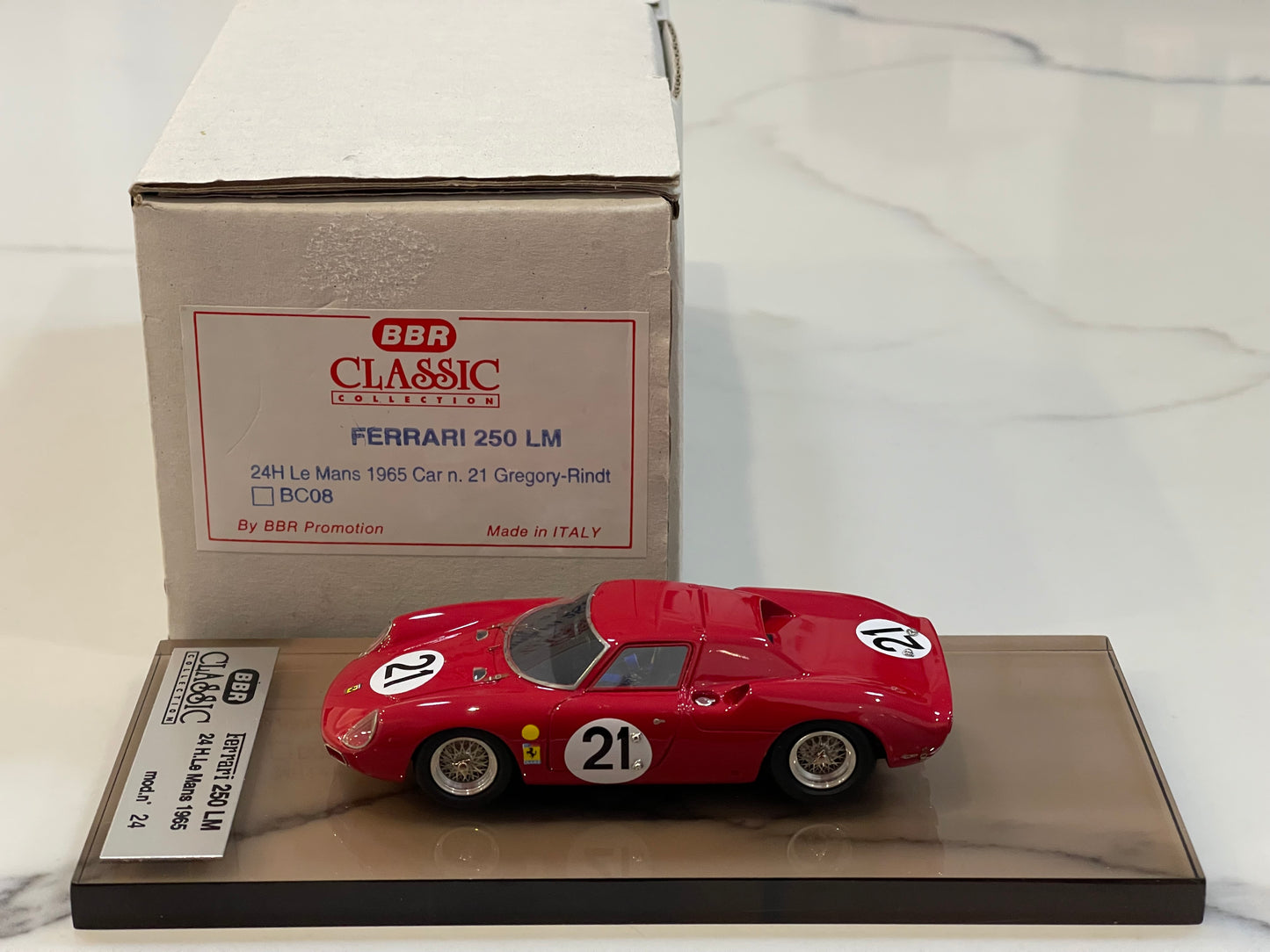 BBR 1/43 Ferrari 250 LM 24 Hours Le Mans 1965 Red No. 21 BC08