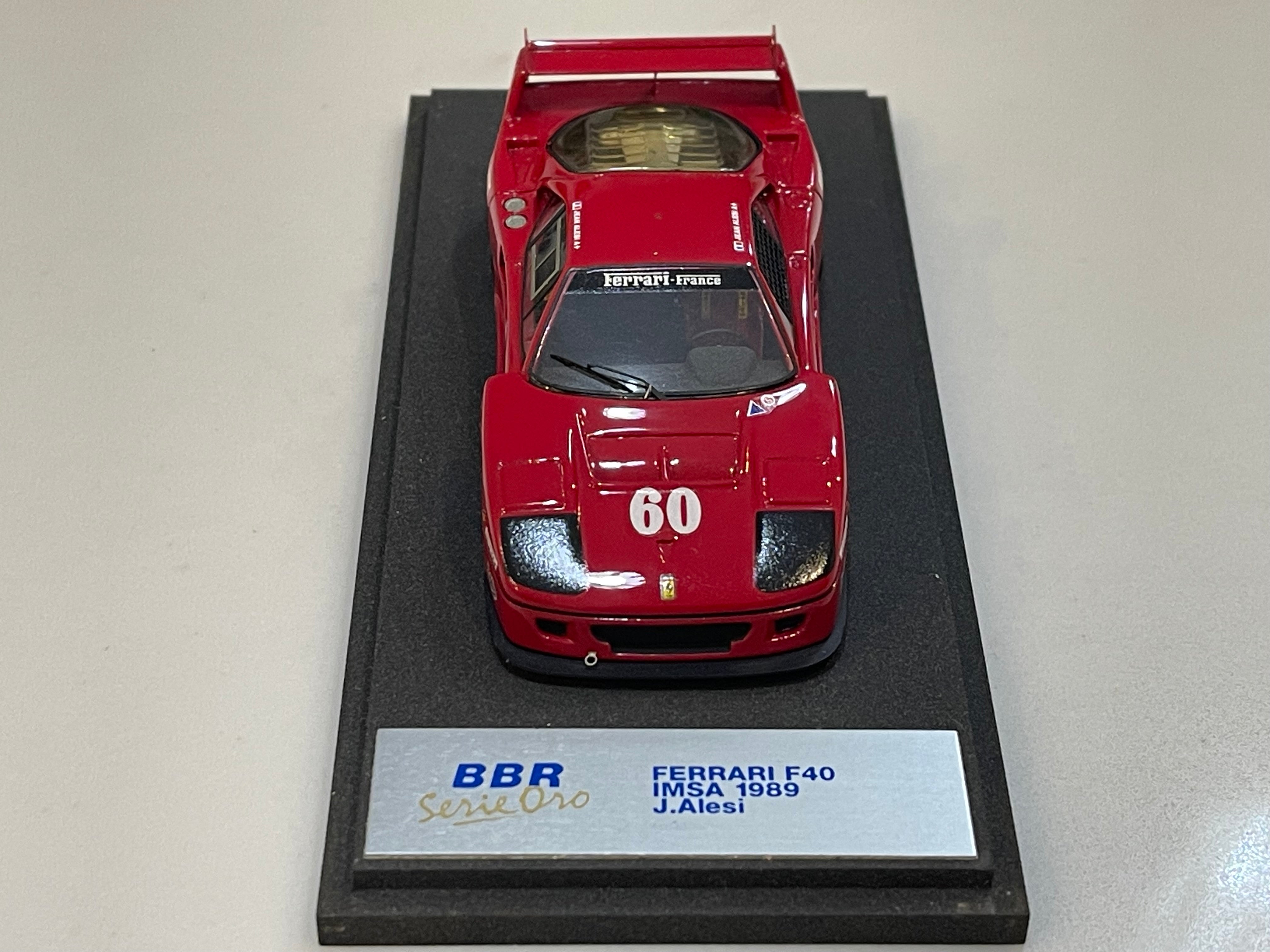 BBR 1/43 Ferrari F40 IMSA Topeka 1989 Red No. 60 BC09B – Paddock 