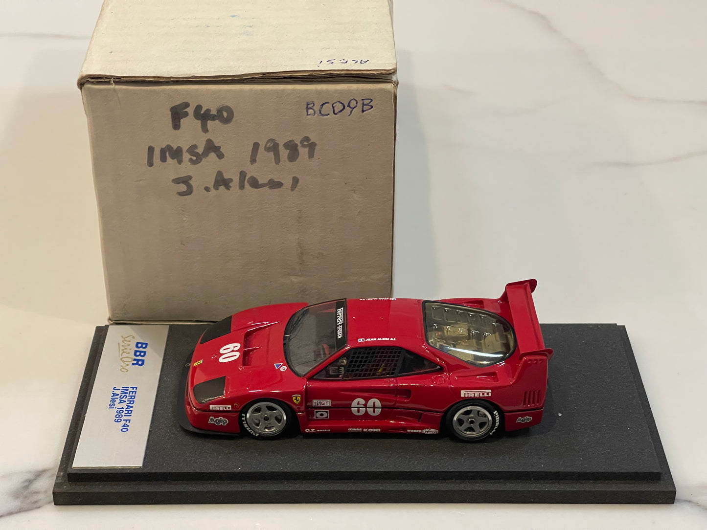 BBR 1/43 Ferrari F40 LM Michelotto IMSA Laguna Seca 1989 Red No. 60 BG09B