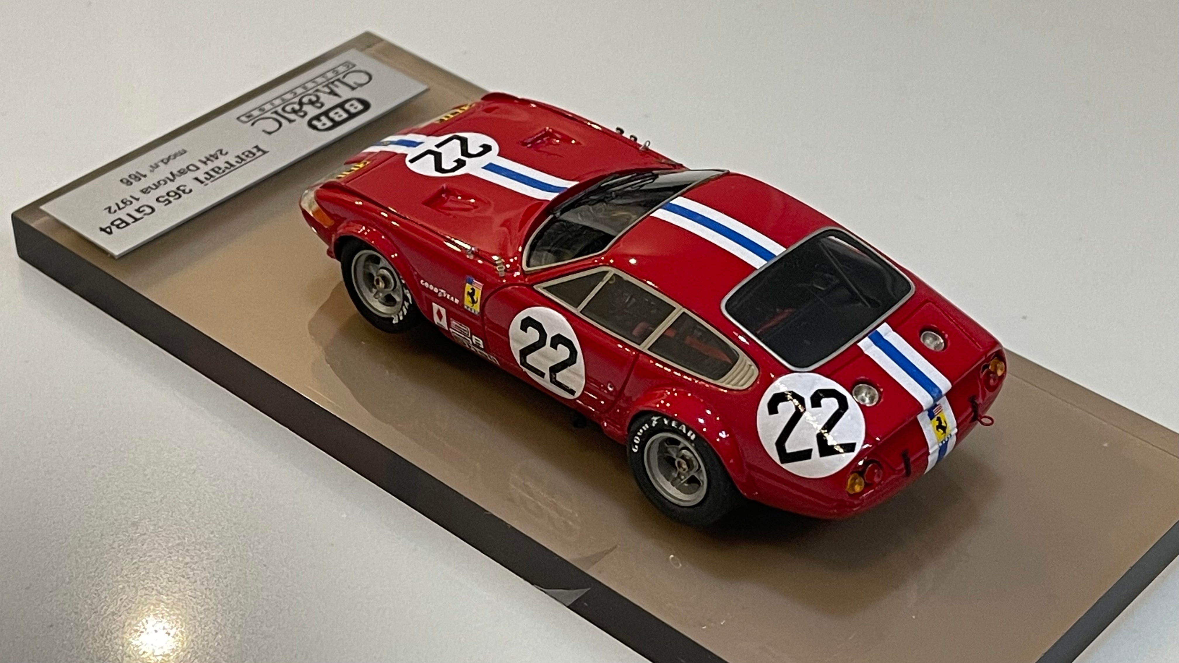 BBR 1/43 Ferrari 365 GTB4 24 Hours Daytona 1972 Red No. 22 BC10