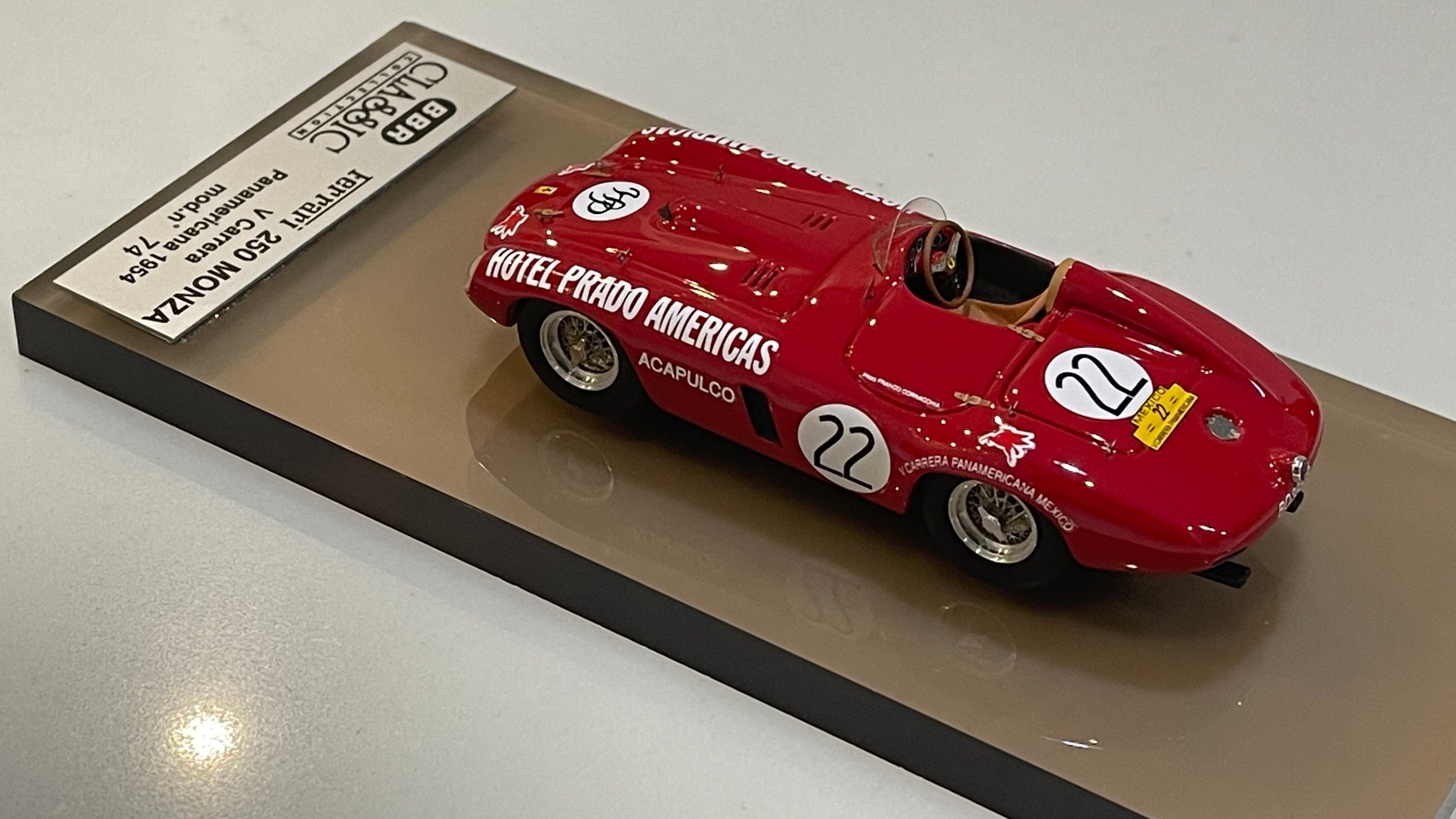 BBR 1/43 Ferrari 250 Monza Carrera V Panamericana 1954 Red No. 22 BC17