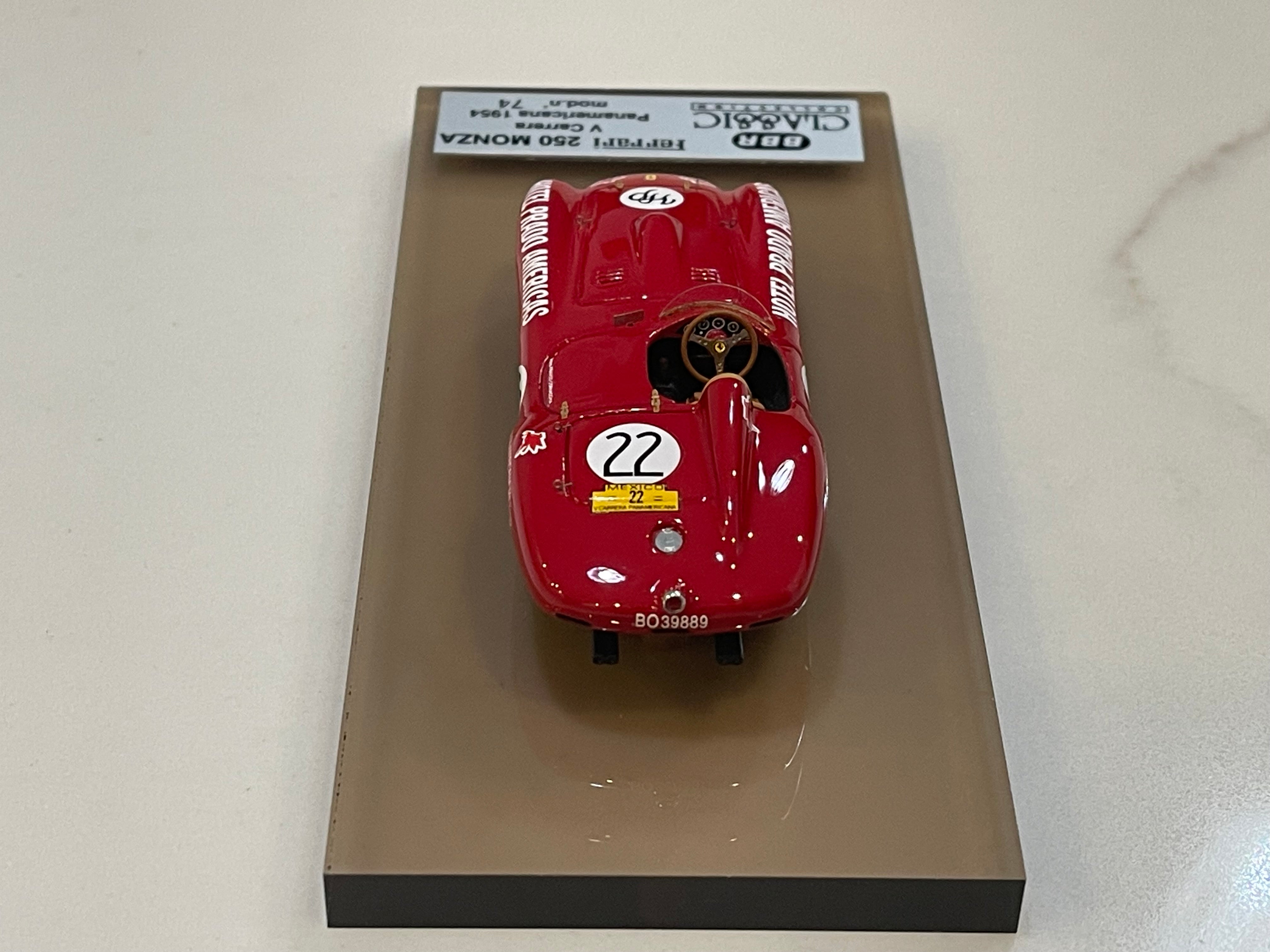 BBR 1/43 Ferrari 250 Monza Carrera V Panamericana 1954 Red No. 22 BC17