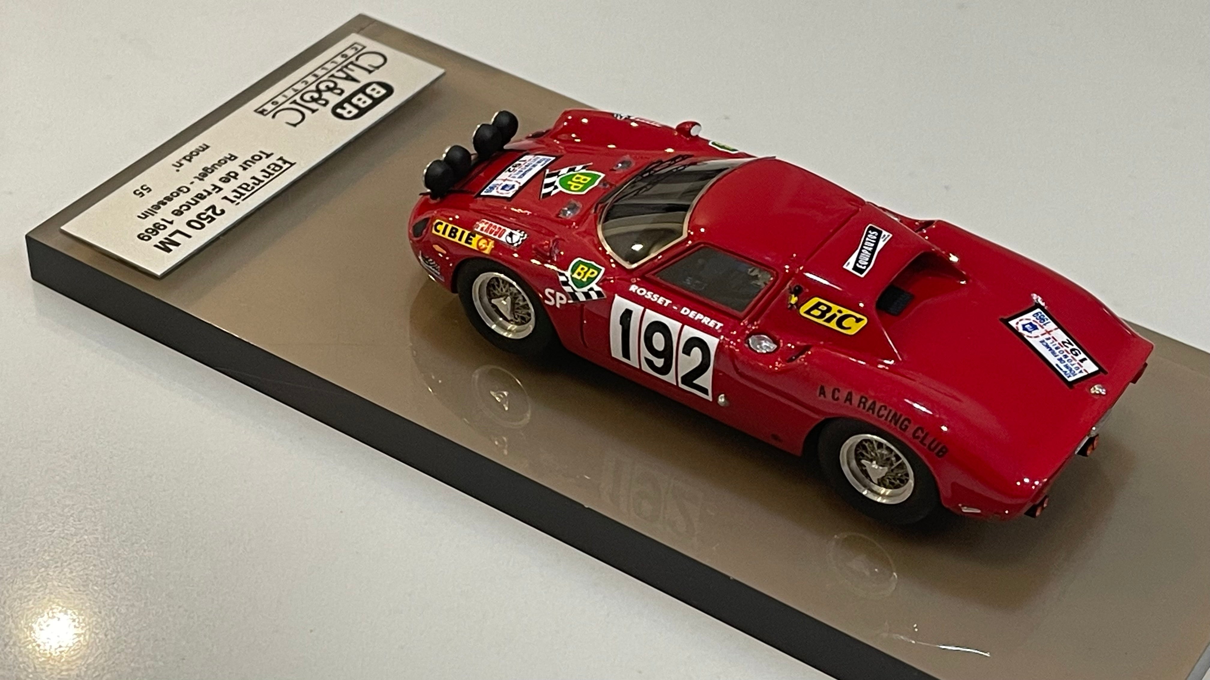 BBR 1/43 Ferrari 250 LM Tour De France 1969 Red No. 192 BC18