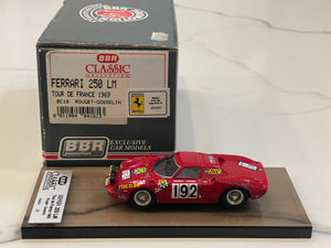 BBR 1/43 Ferrari 250 LM Tour De France 1969 Red No. 192 BC18