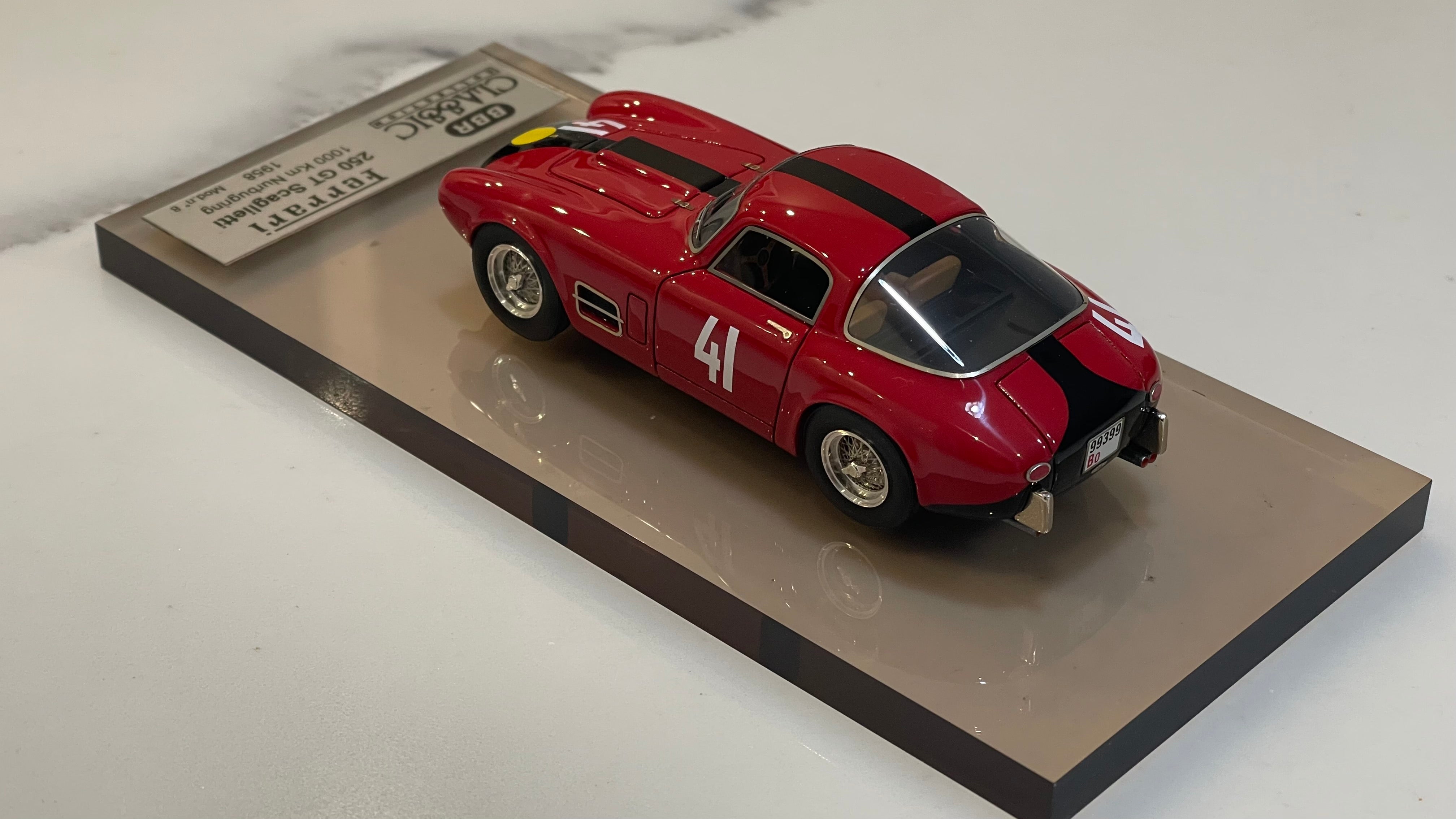 BBR 1/43 Ferrari 250 GT Scaglietti 1000KM Nurburgring 1958 Red No. 41 BC39