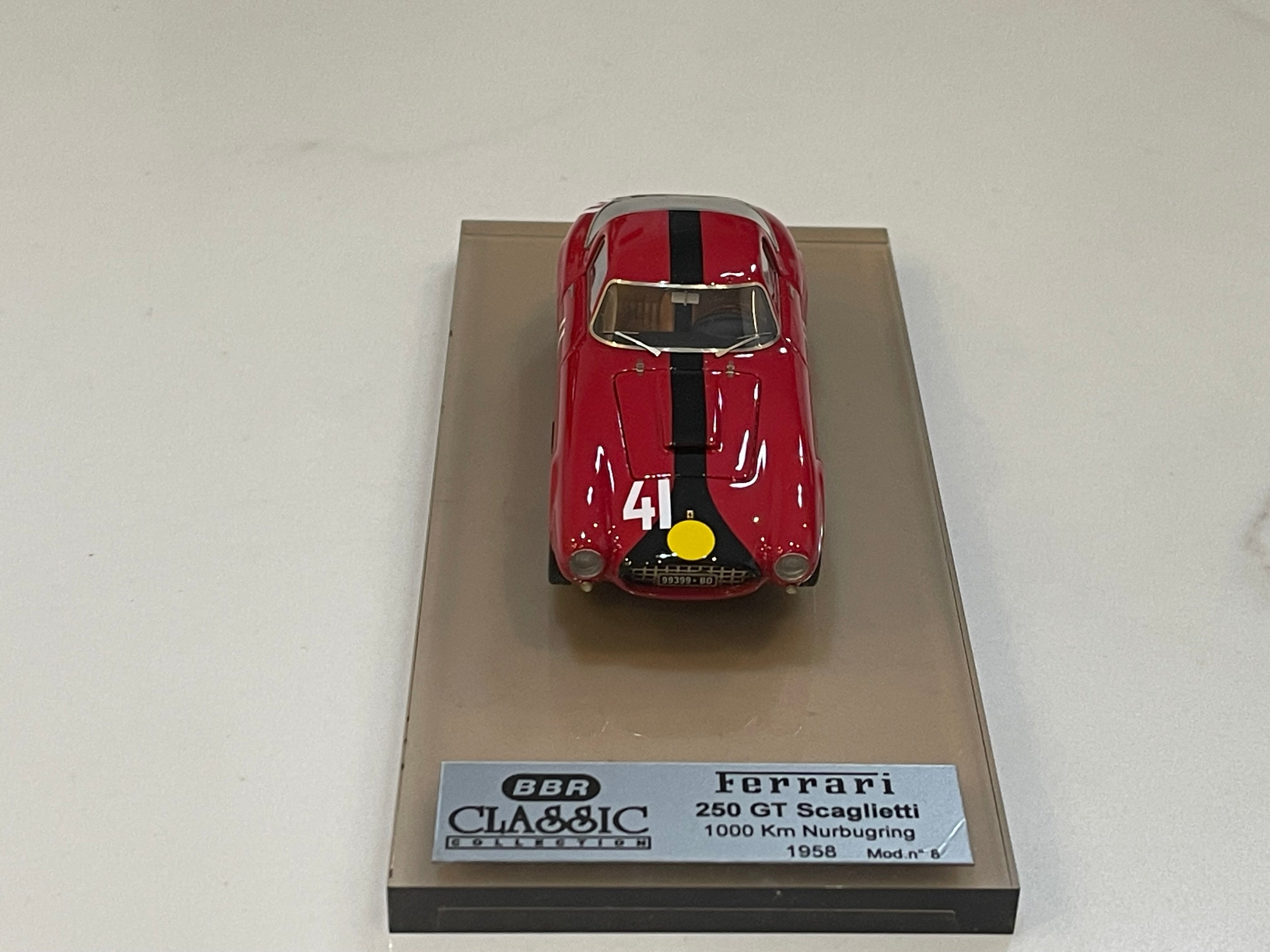 BBR 1/43 Ferrari 250 GT Scaglietti 1000KM Nurburgring 1958 Red No. 41 BC39