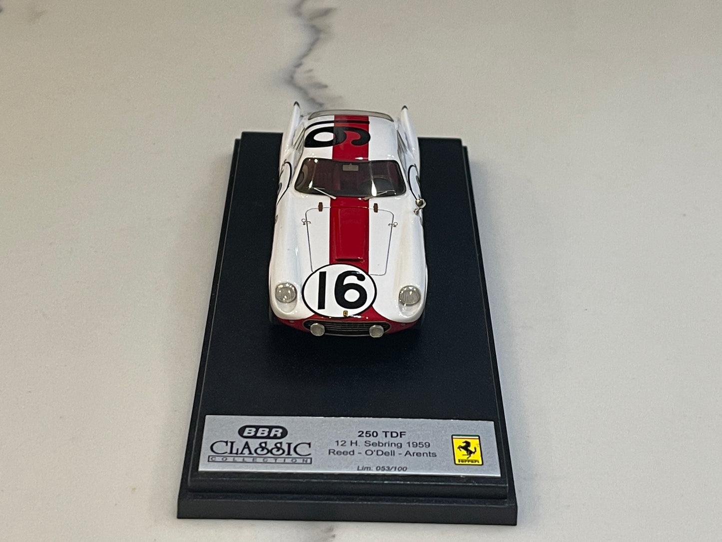 BBR 1/43 Ferrari 250 TDF 12H Sebring 1959 White No. 16 BC56