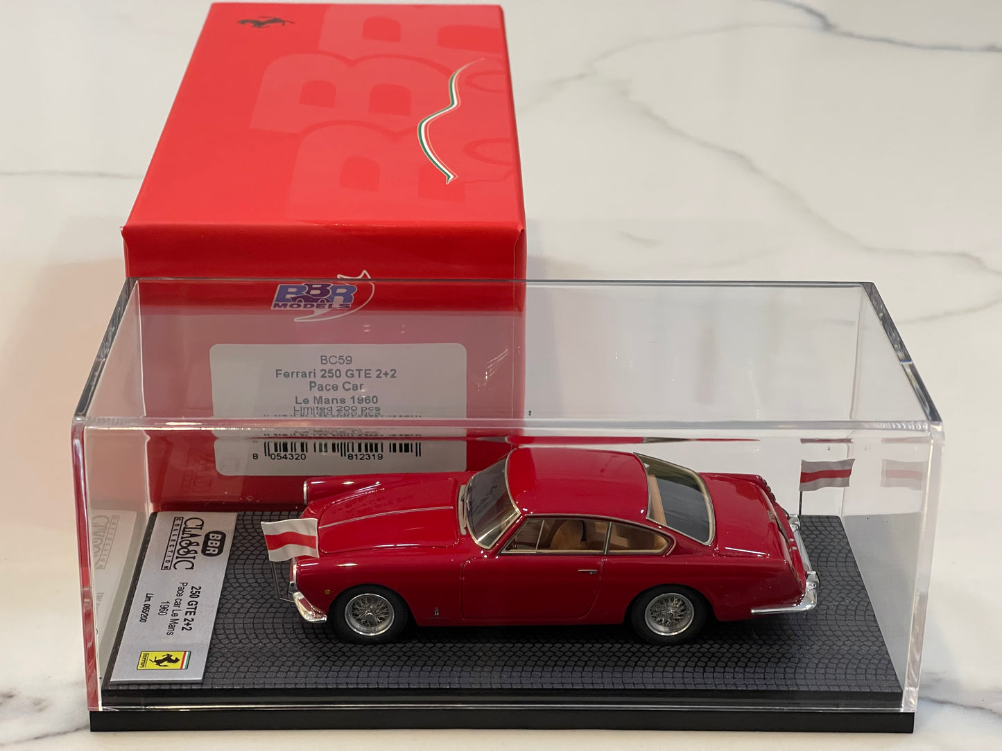BBR 1/43 Ferrari 250 GTE 2+2 Pace Car Le Mans 1960 Red BC59
