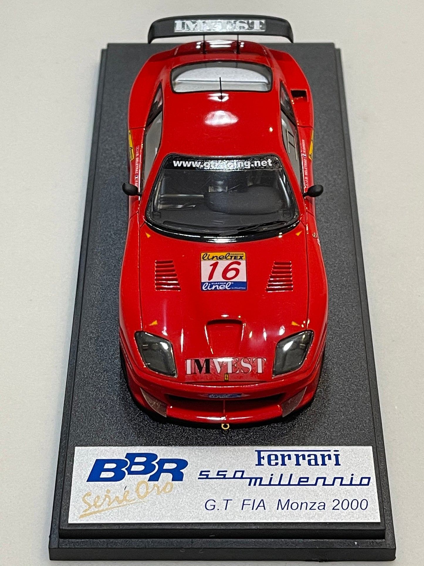 BBR 1/43 Ferrari 550 Millennium GT Monza 2000 Red No. 16 BG205