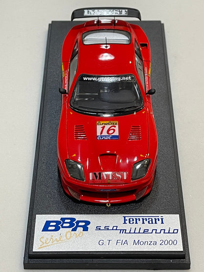 BBR 1/43 Ferrari 550 Millennium GT Monza 2000 Red No. 16 BG205