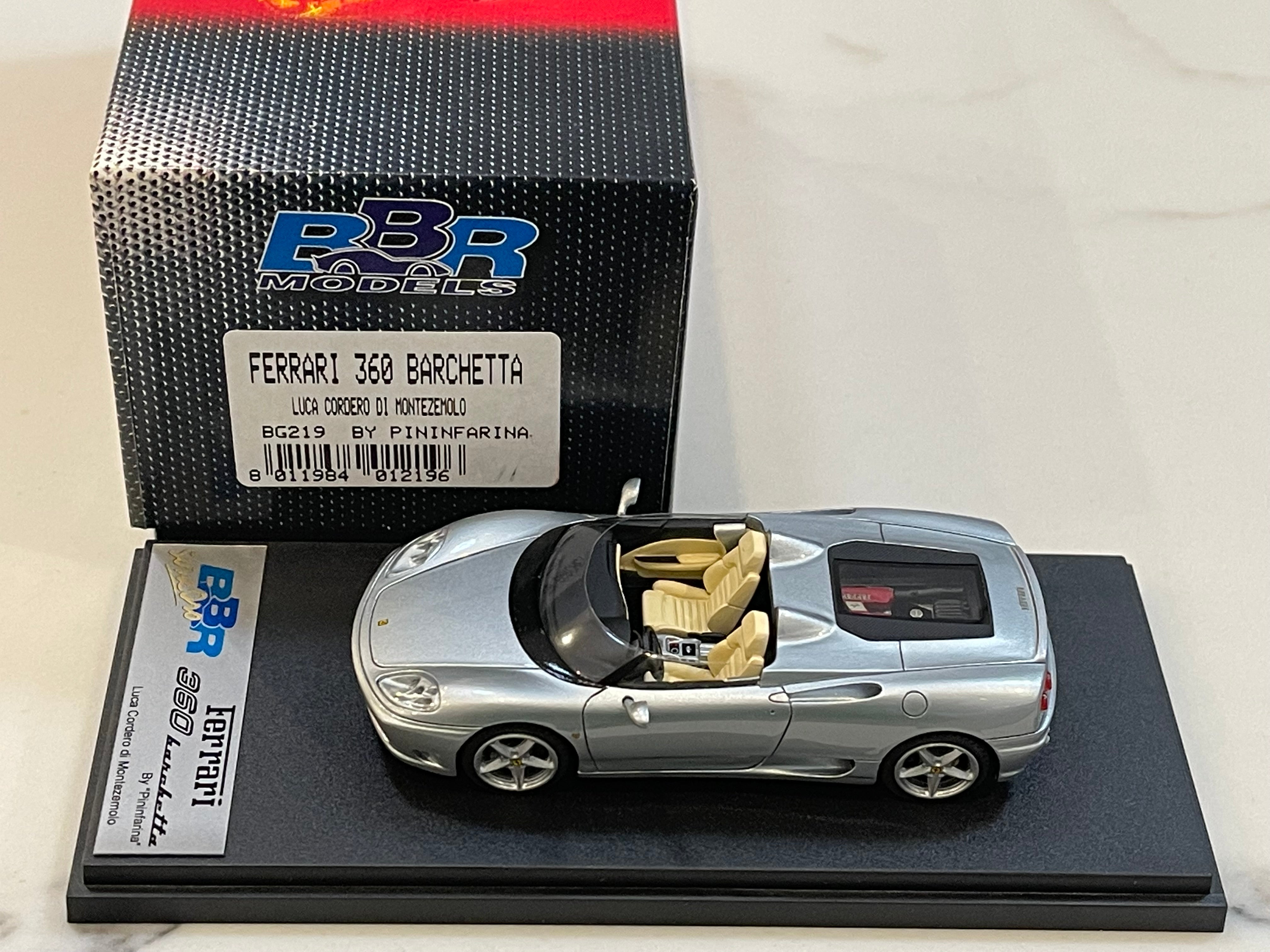 BBR 1/43 Ferrari 360 Barchetta 2002 Red BG219 – Paddock Collection