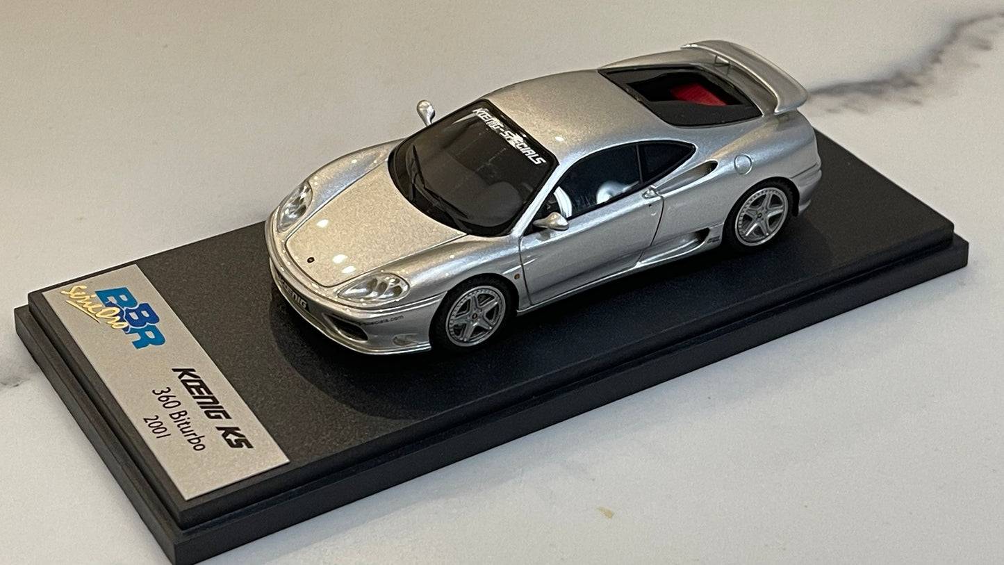 BBR 1/43 Ferrari 360 Koenig BiTurbo 2000 Silver BG220