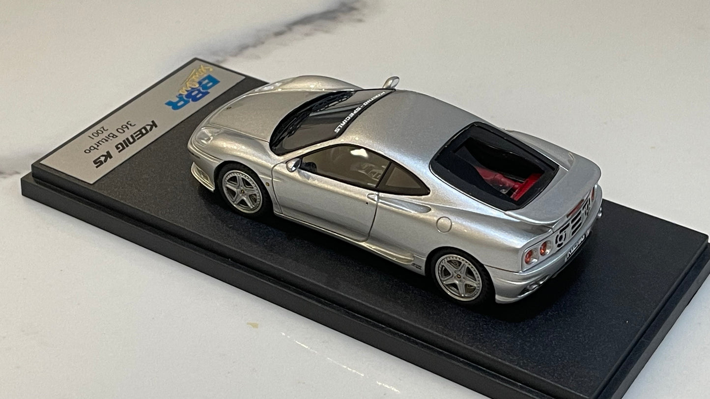 BBR 1/43 Ferrari 360 Koenig BiTurbo 2000 Silver BG220
