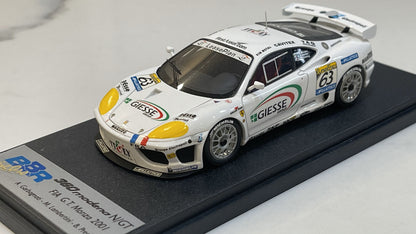 BBR 1/43 Ferrari F360 N/GT GT Monza 2001 White No. 63 BG222