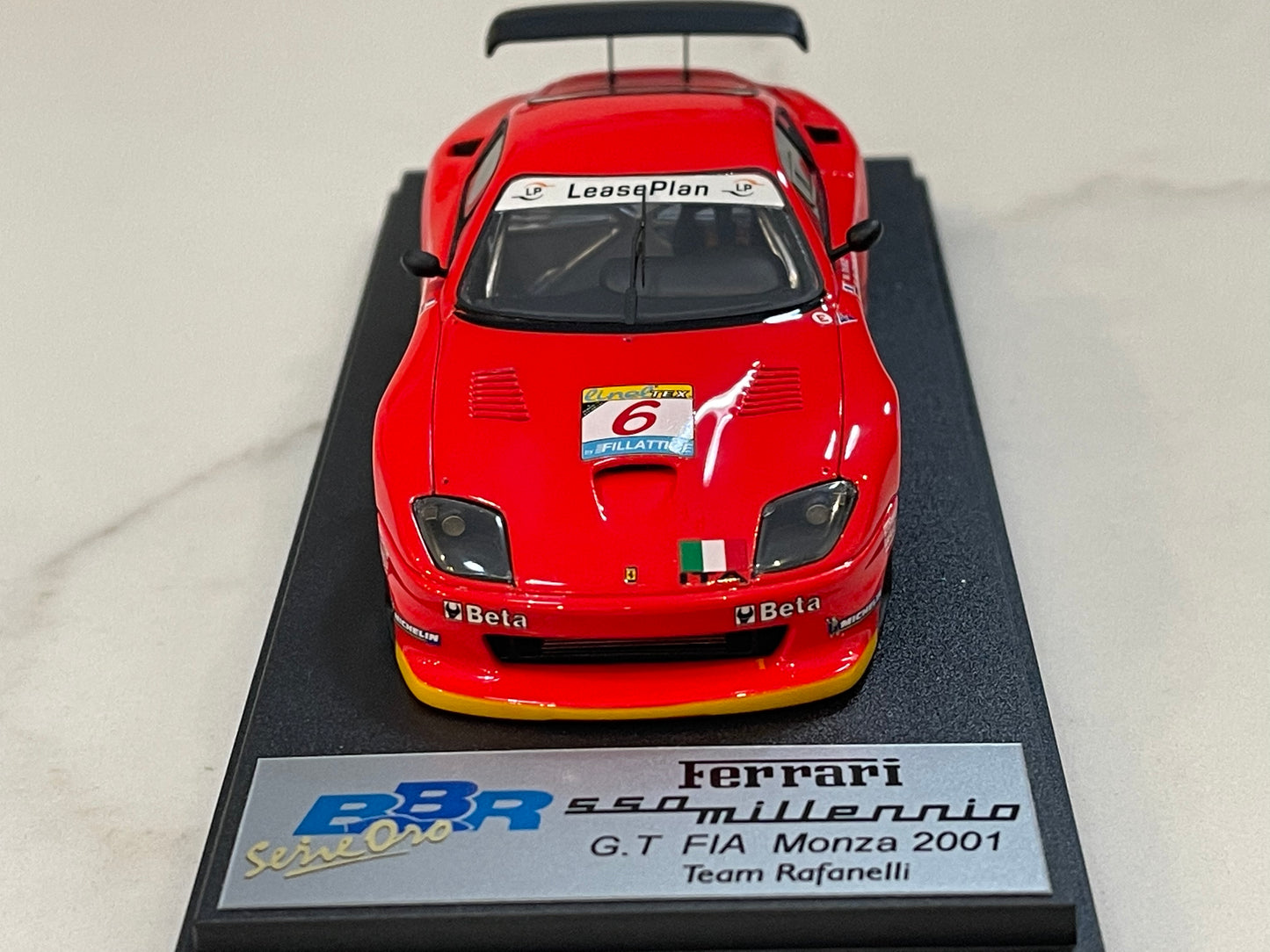 BBR 1/43 Ferrari 550 Millennium GT Monza 2001 Red No. 6 BG229