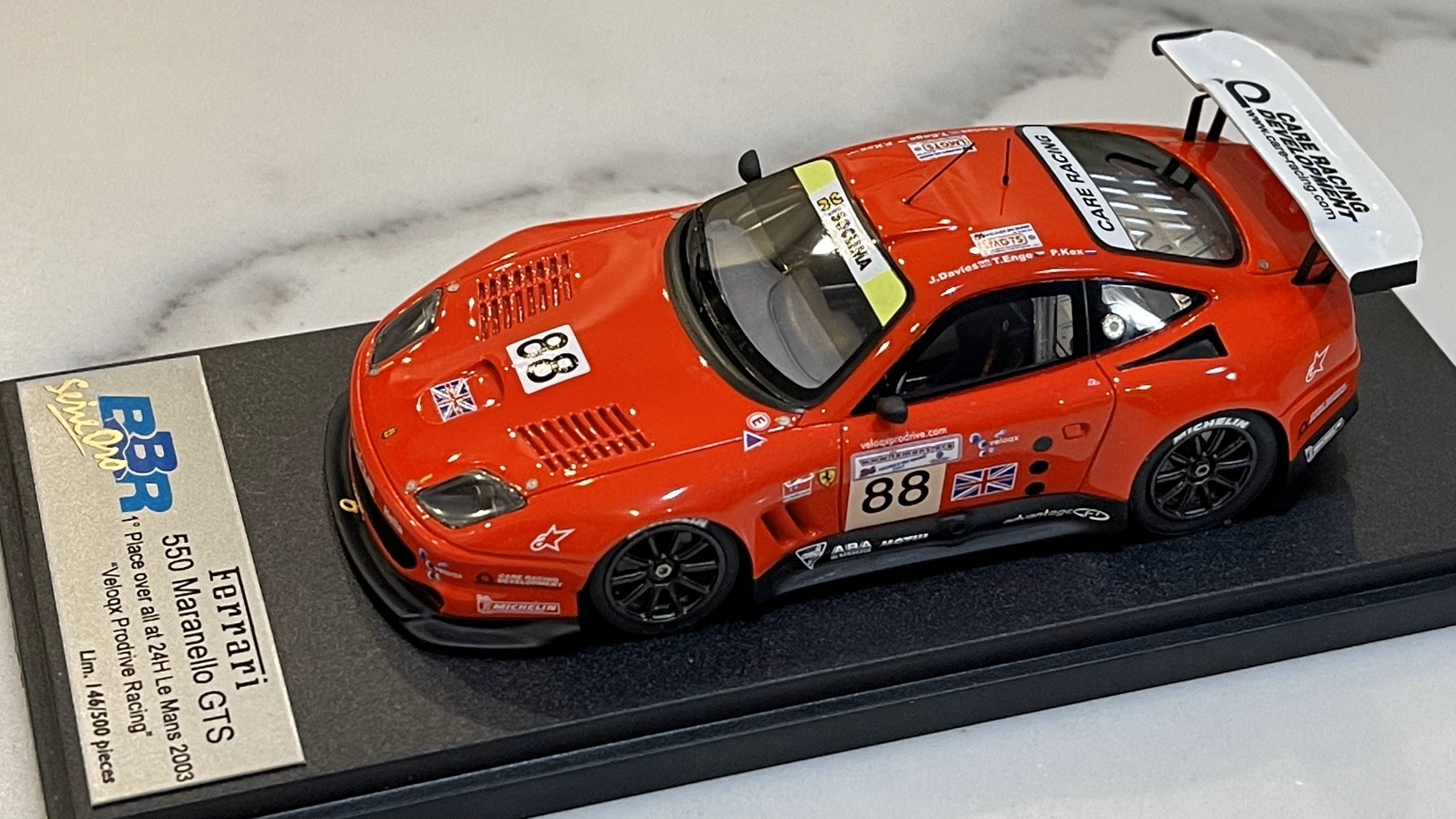 BBR 1/43 Ferrari 550 Maranello GTS 24 Hours Le Mans 2003 Red No 