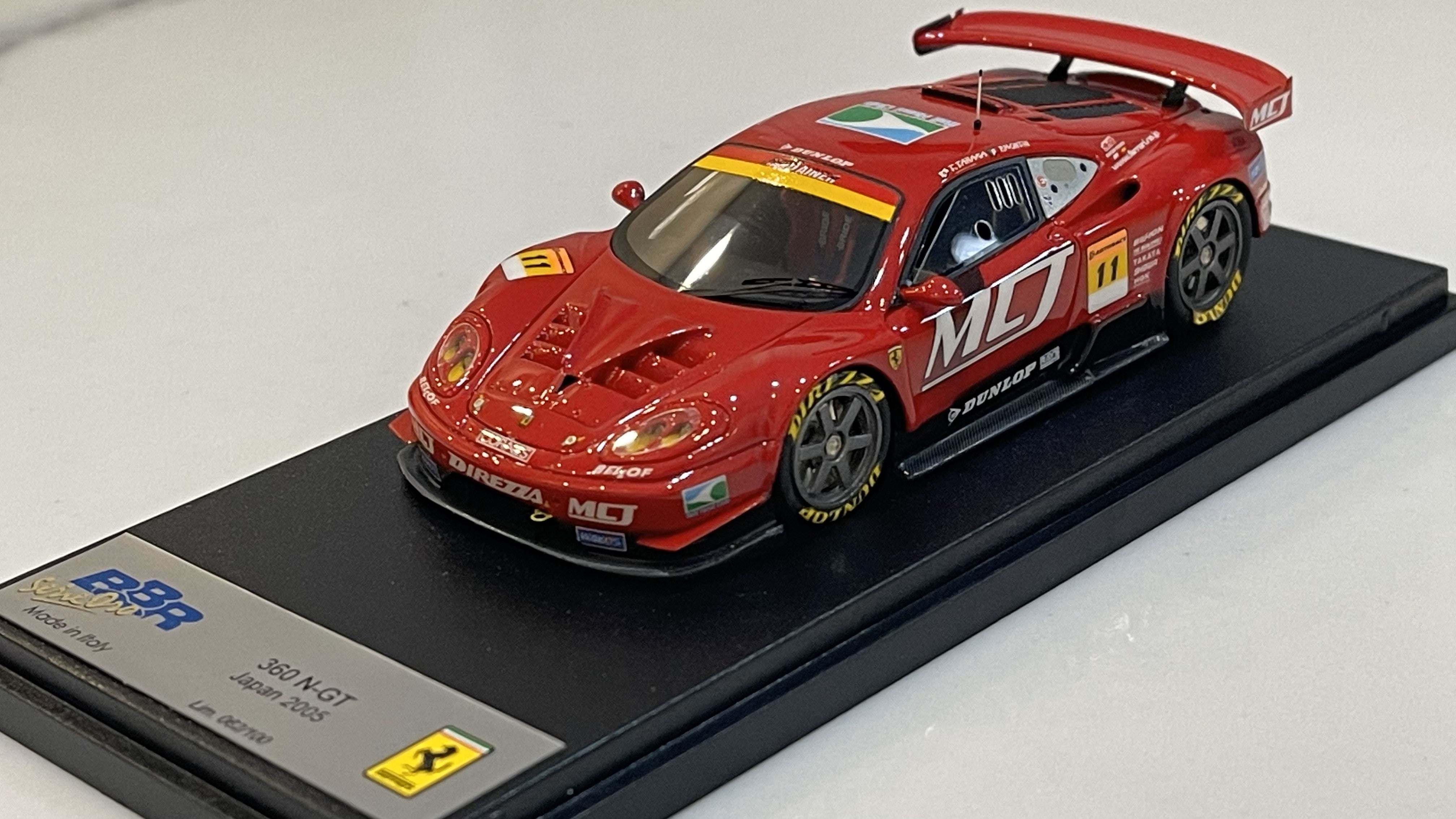 BBR 1/43 Ferrari F360 N/GT JGTC 2005 Red No. 11 BG300 – Paddock 