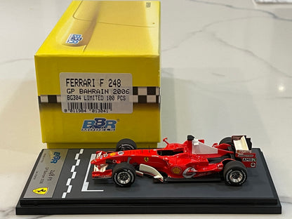 BBR 1/43 Ferrari F248 GP Bahrain 2006 F. Massa F1 Red No. 6 BG304