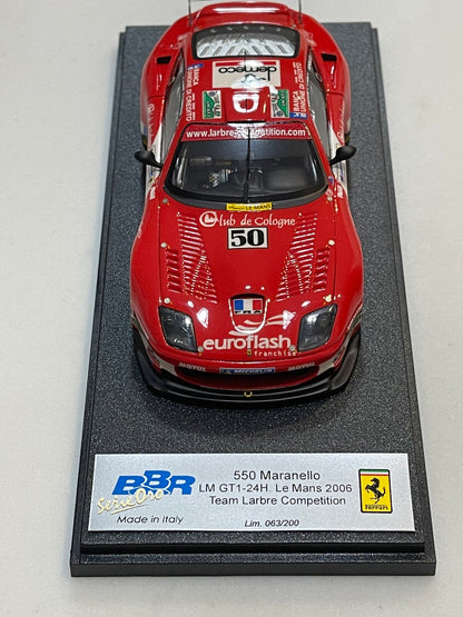 BBR 1/43 Ferrari 550 Maranello 24 Hours Le Mans 2006 Red No. 50 BG310