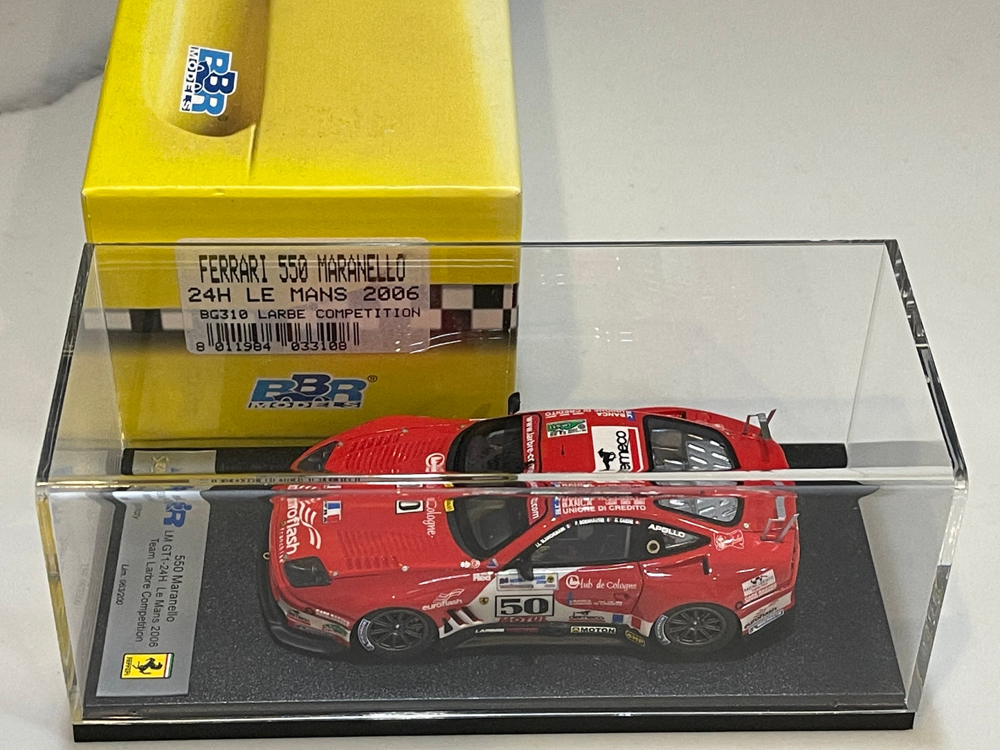 BBR 1/43 Ferrari 550 Maranello 24 Hours Le Mans 2006 Red No. 50 BG310