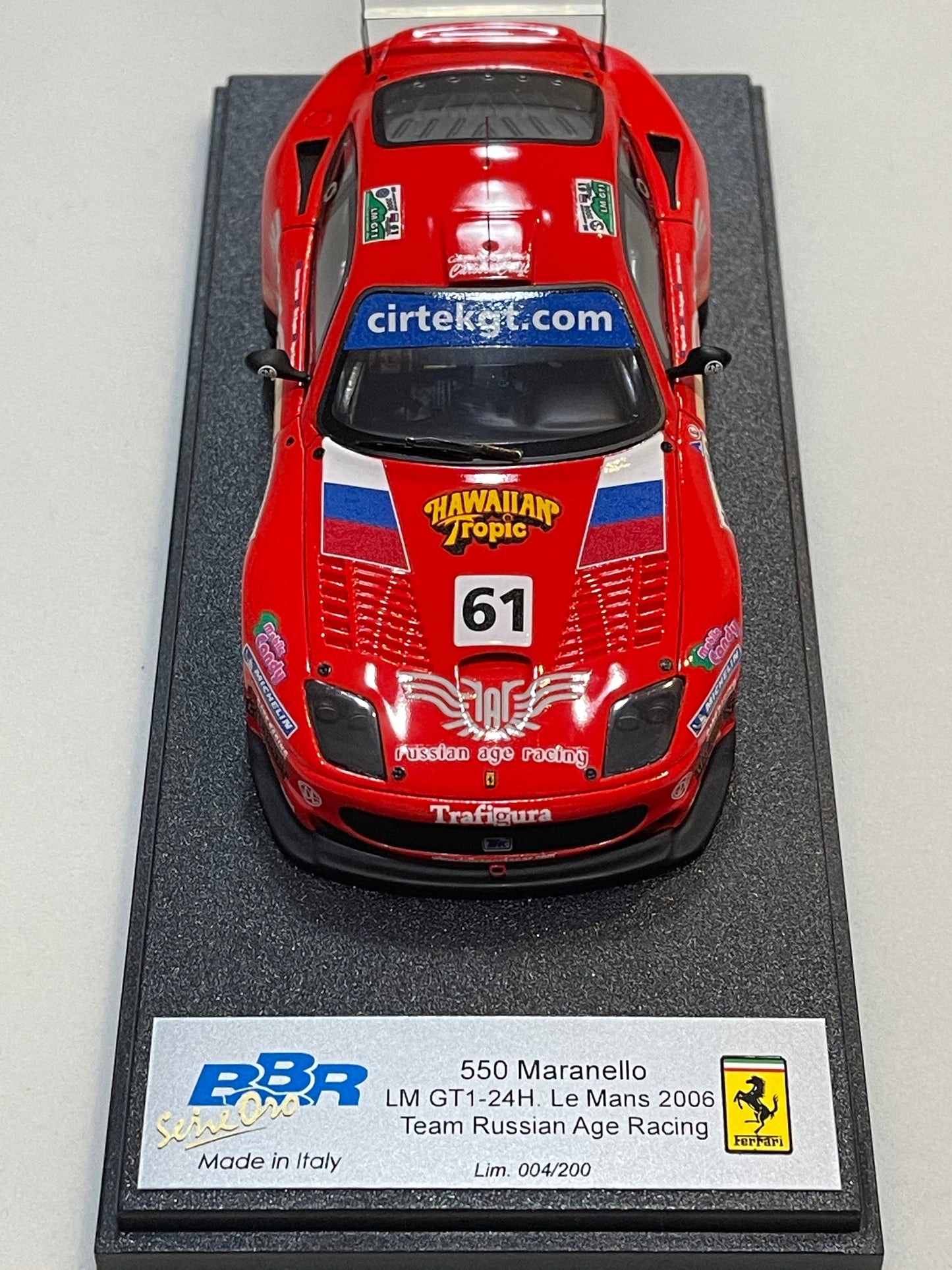 BBR 1/43 Ferrari 550 Maranello 24 Hours Le Mans 2006 Red No. 61 BG311