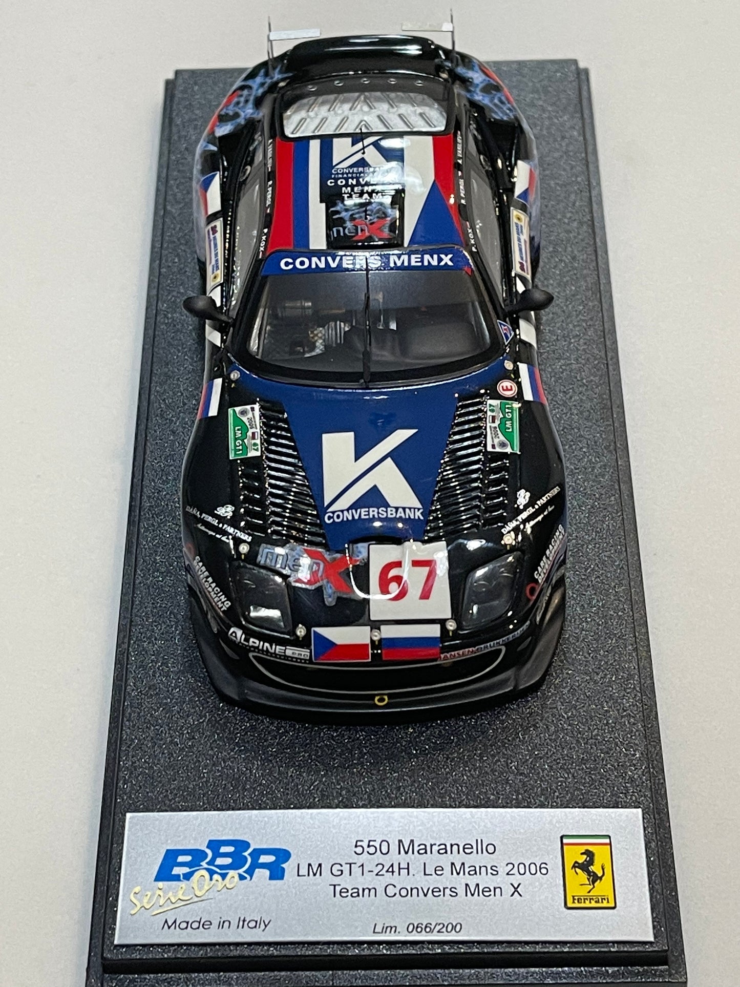 BBR 1/43 Ferrari 550 Maranello 24 Hours Le Mans 2006 Dark Blue No. 67 BG312