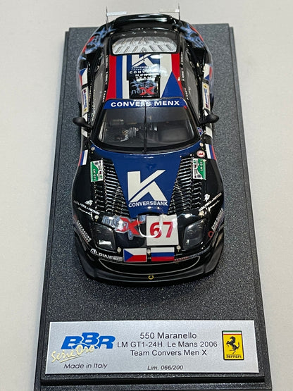 BBR 1/43 Ferrari 550 Maranello 24 Hours Le Mans 2006 Dark Blue No. 67 BG312