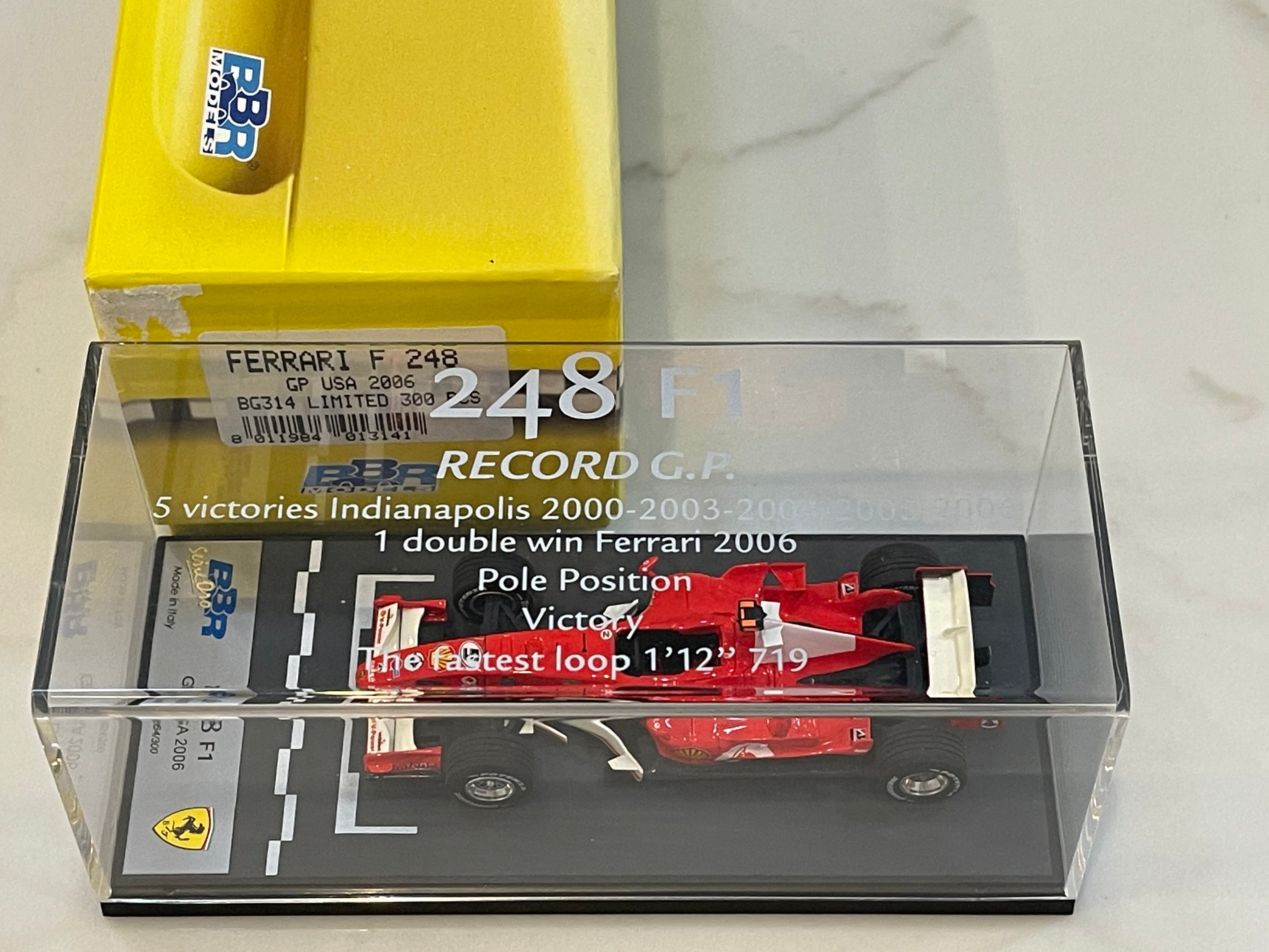 BBR 1/43 Ferrari F248 GP USA 2006 M. Schumacher F1 Red No. 5 BG314