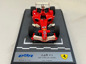 BBR 1/43 Ferrari F248 GP Italia 2006 M. Schumacher F1 Red No. 5 BG316