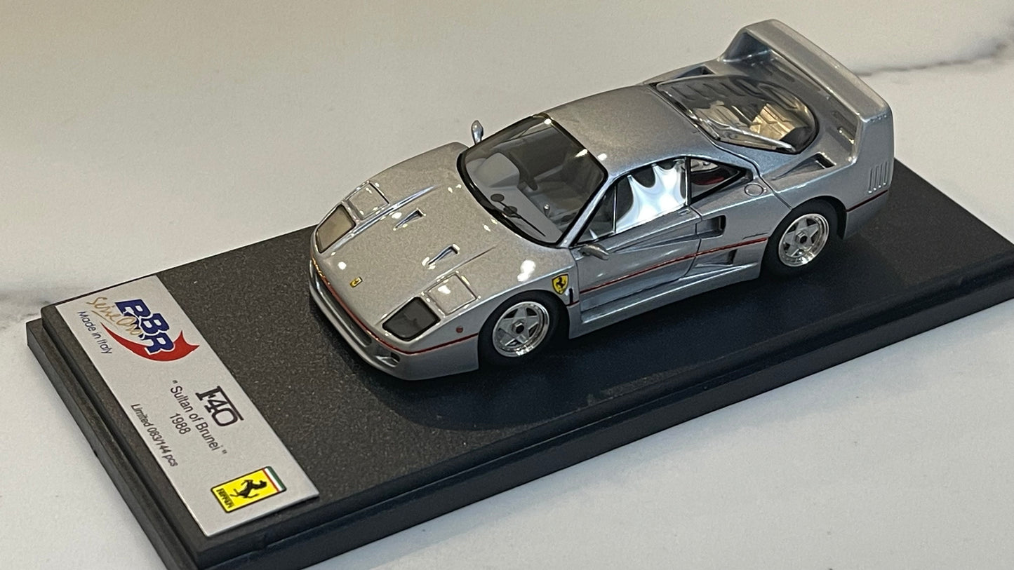 BBR 1/43 Ferrari F40 Sultan of Brunei 1988 Dark Silver BG336