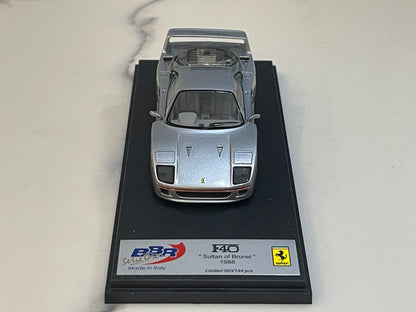 BBR 1/43 Ferrari F40 Sultan of Brunei 1988 Dark Silver BG336