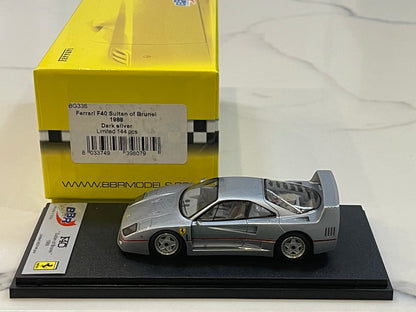 BBR 1/43 Ferrari F40 Sultan of Brunei 1988 Dark Silver BG336