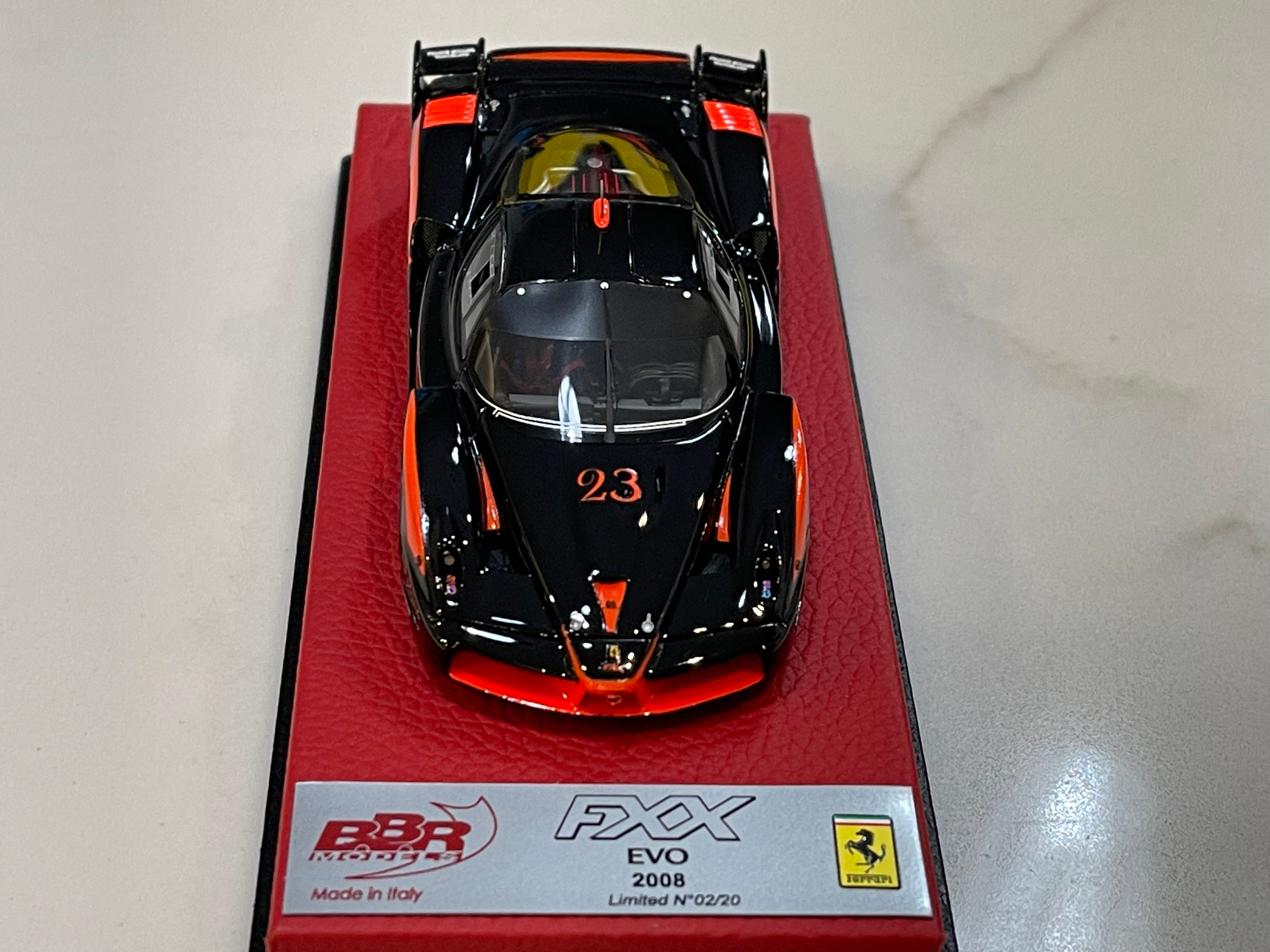 BBR 1/43 Ferrari FXX Evo 2008 Black No. 23 BG346PRE