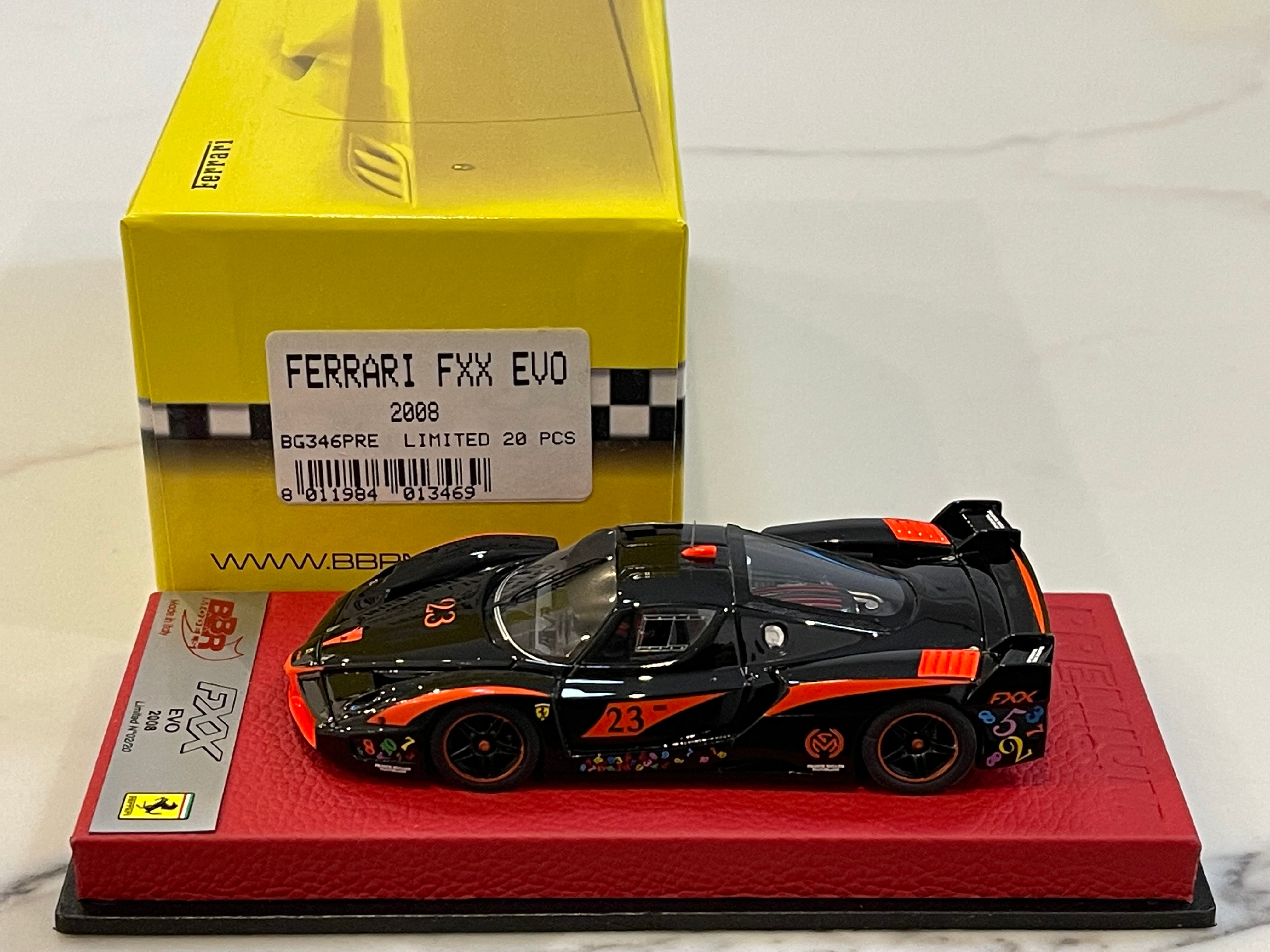 BBR 1/43 Ferrari FXX Evo 2008 Black No. 23 BG346PRE