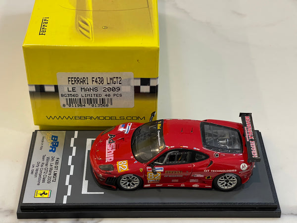 BBR 1/43 Ferrari F430 LMGT2 24 Hours Le Mans 2009 Red No. 82 BG356D