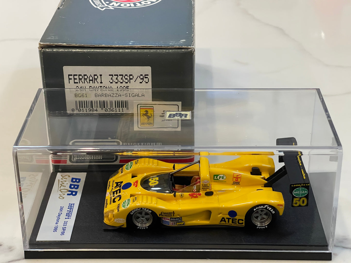 BBR 1/43 Ferrari 333 SP IMSA 24 Hours Daytona 1995 Yellow No. 50 BG61