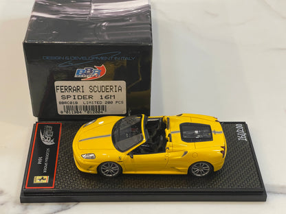 BBR 1/43 Ferrari 16M Scuderia Spider 2009 Yellow BBRC01B