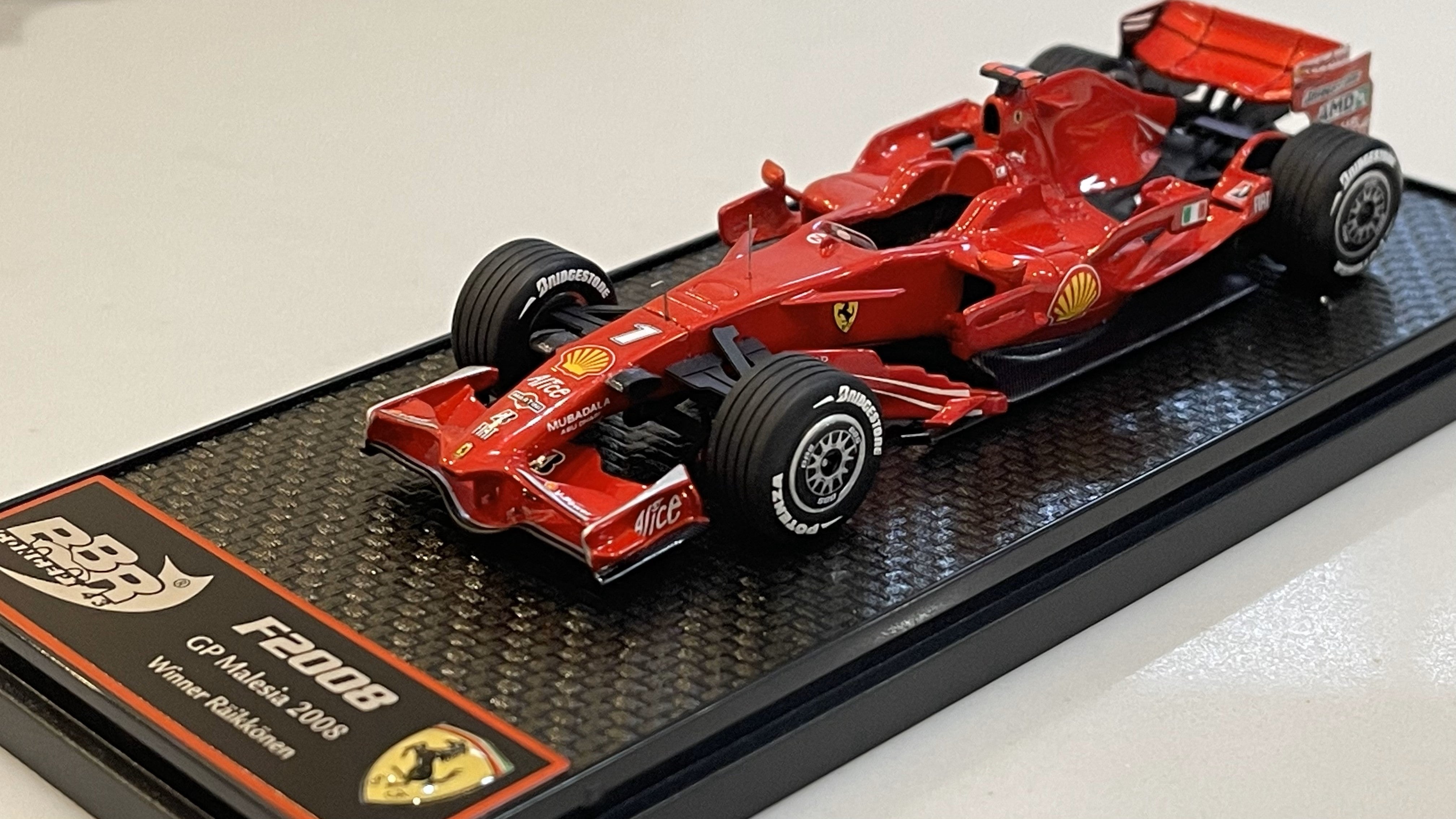 BBR 1/43 Ferrari F2008 GP Malaysia 2008 K. Raikkonen F1 Red No. 7 BBRC04