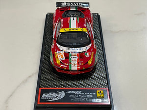 BBR 1/43 Ferrari 458 Italia GT2 GTE Am 24 Hours Le Mans 2012 Red No. 81 BBRC100