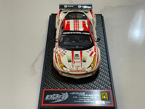 BBR 1/43 Ferrari 458 Italia GT2 GTE Am 24 Hours Le Mans 2012 White No. 83 BBRC101